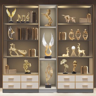 New Chinese-Style Living Room Wine Cabinet Decorative Crafts Entrance Tv Cabinet Office Housewarming Vintage Ornaments Housewarming Gift