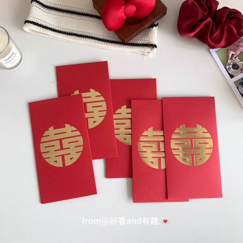 红包结婚千元随份子婚礼烫金喜字新婚回礼包创意改口费利是封|undefined