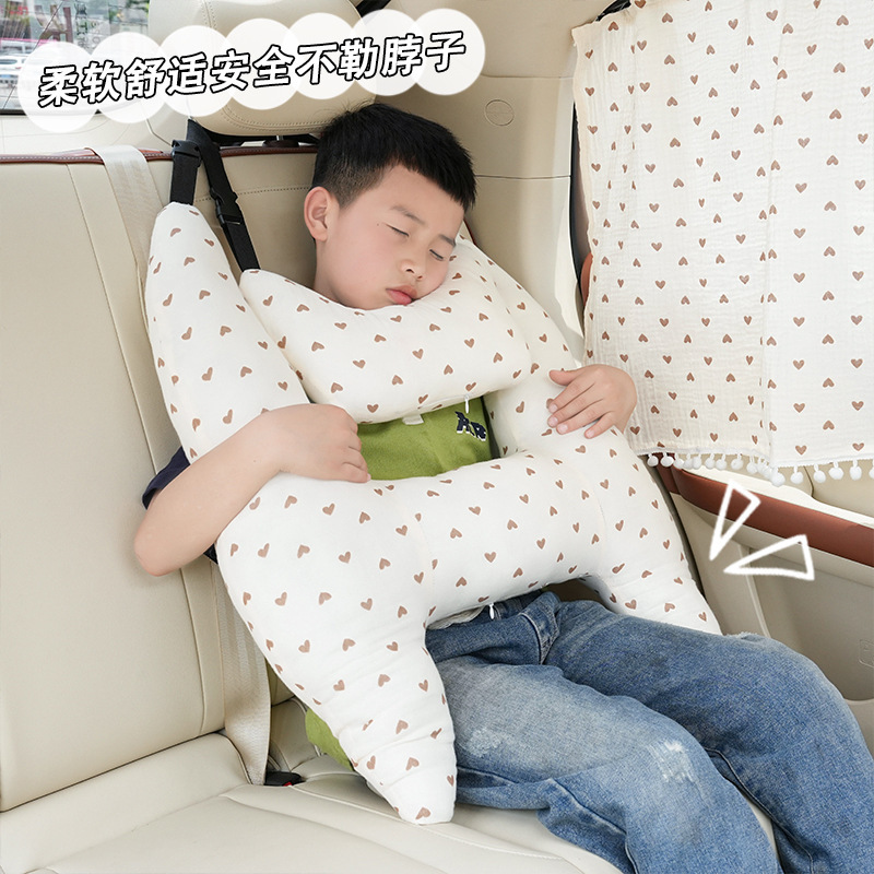 車のヘッドレストの車の子供の安全ベルトの安全枕の四季通用の漫画の車の上で枕を抱いて寝る神器|undefined