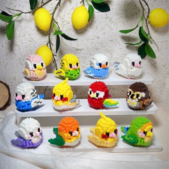 Building Block Set (Lego) — Cute Mini Bird Models, Multi-Color Kits, 232–293 pcs