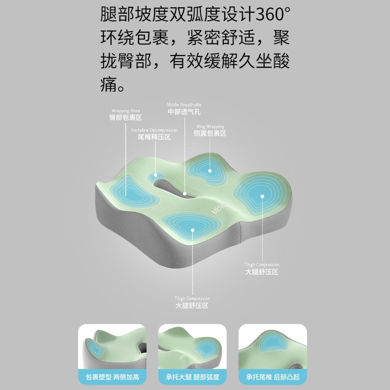 Lumbar cushion, waist protector, office chair cushion, student cushion, gaming chair cushion, lumbar support for prolonged sitting, anti-fatigue 4