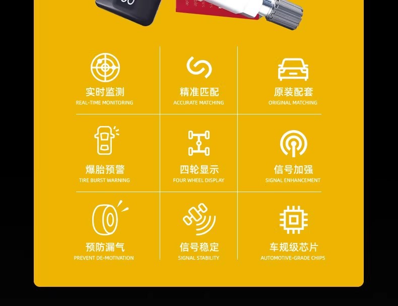 Bmw-Specific X1X2X3X4X5X6Mini Tire Pressure Sensor, Built-In Tire Pressure Monitoring for Vehicles, Programmable