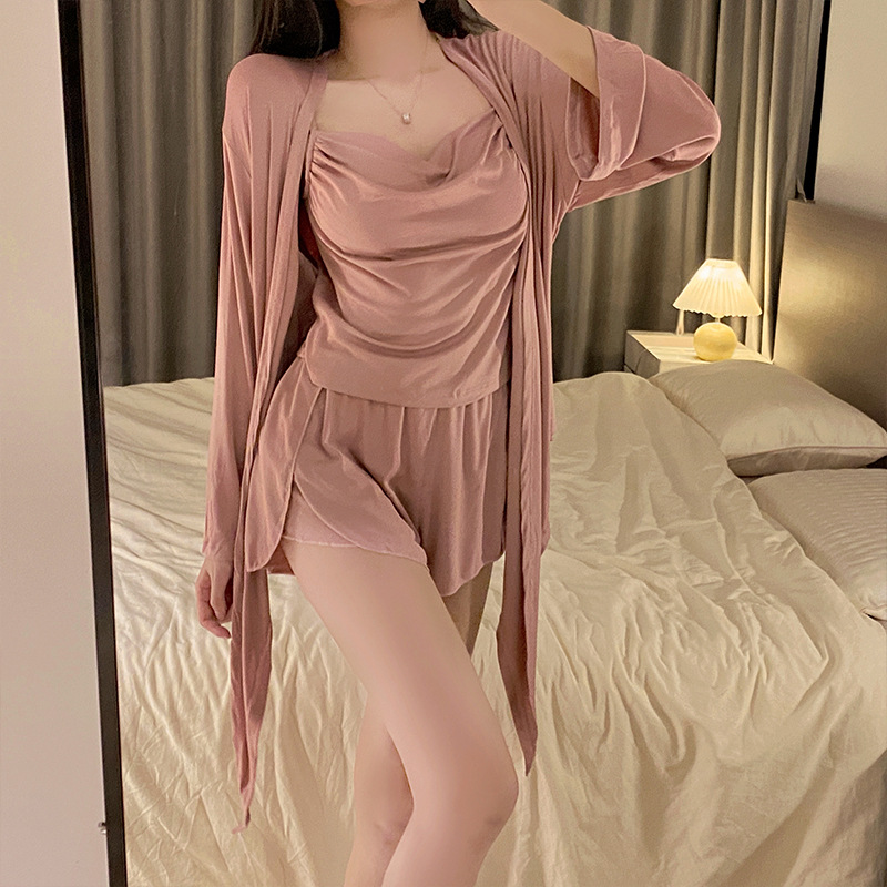 Home Outdoor Women's Sexy Solid Color Polyester Pants Sets Pajama Sets display picture 3