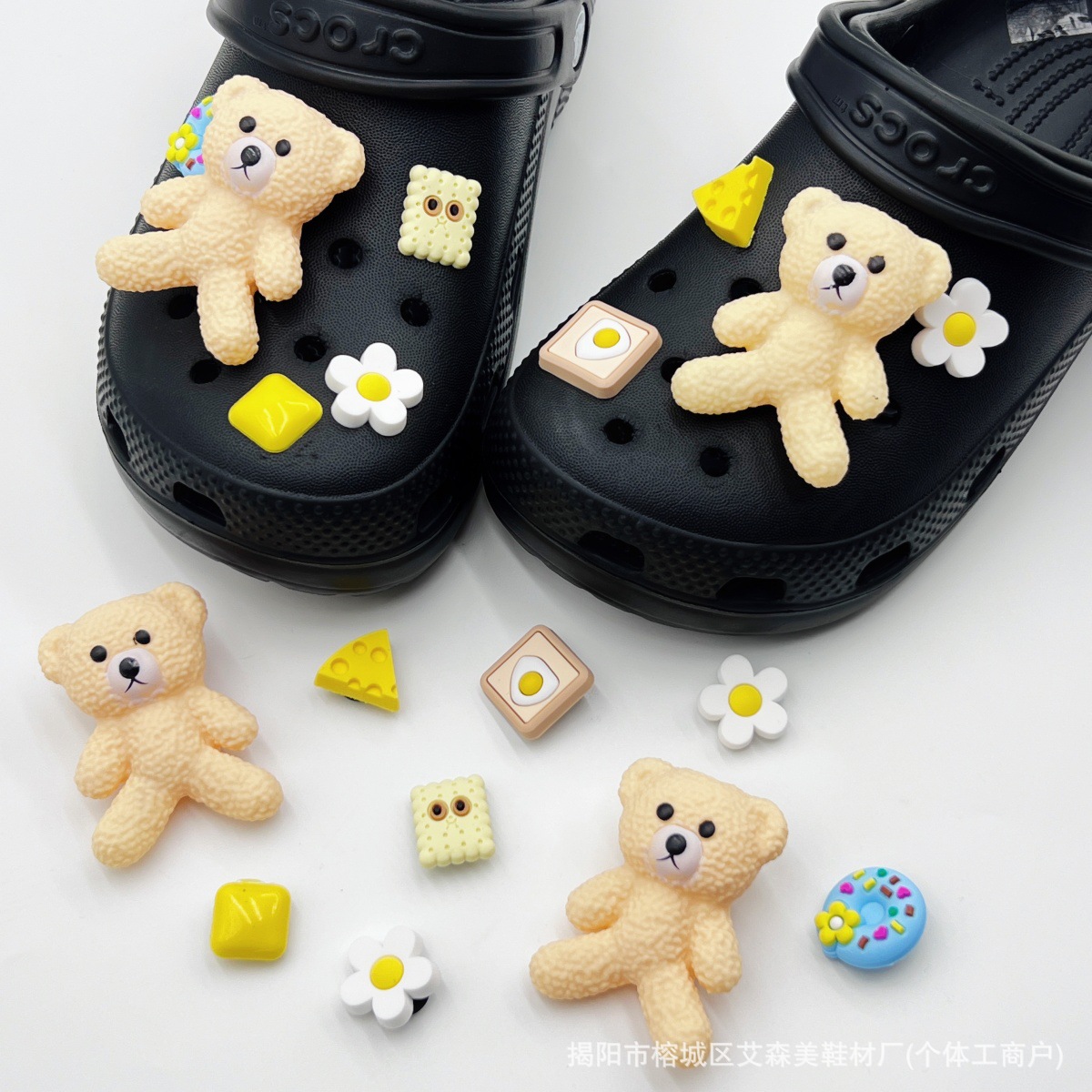 Estrellas plateadas ajuste agujero agujero perdido zapatos decorativos accesorios DIY extraíbles accesorios de flores hebillas de zapatos accesorios tridimensionales