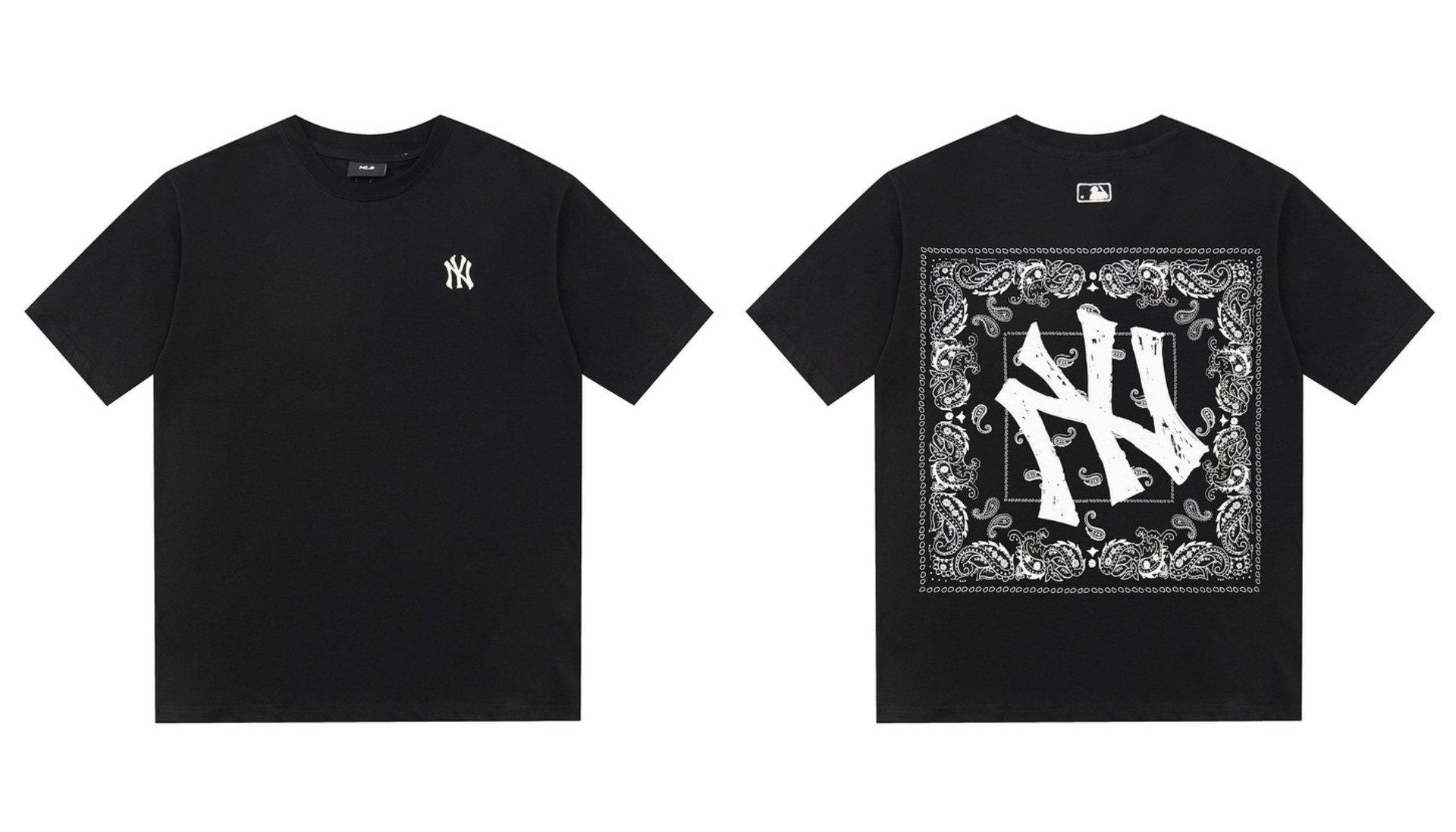 Fábrica al por mayor nueva moda Coreana de alta calidad impresa algodón manga corta hombres y mujeres mismo estilo pareja camiseta suelta soporte código de escaneo