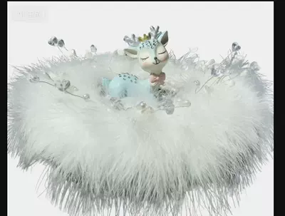 Journey Car Decoration, Internet Celebrity: Car ornaments - single-deer-crystal-bead-fine-hair-anti-slip-mat