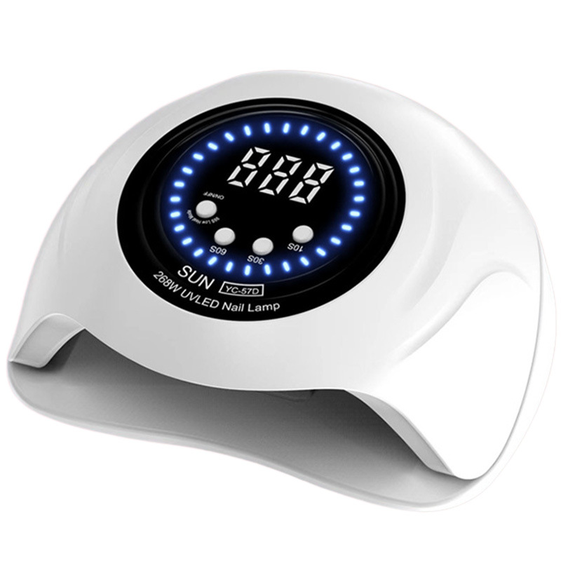 268W de alta potencia de manicura lámpara de secado rápido pegamento de manicura led manicura tienda de manicuras profesional inteligente lámpara de horneado transfronteriza