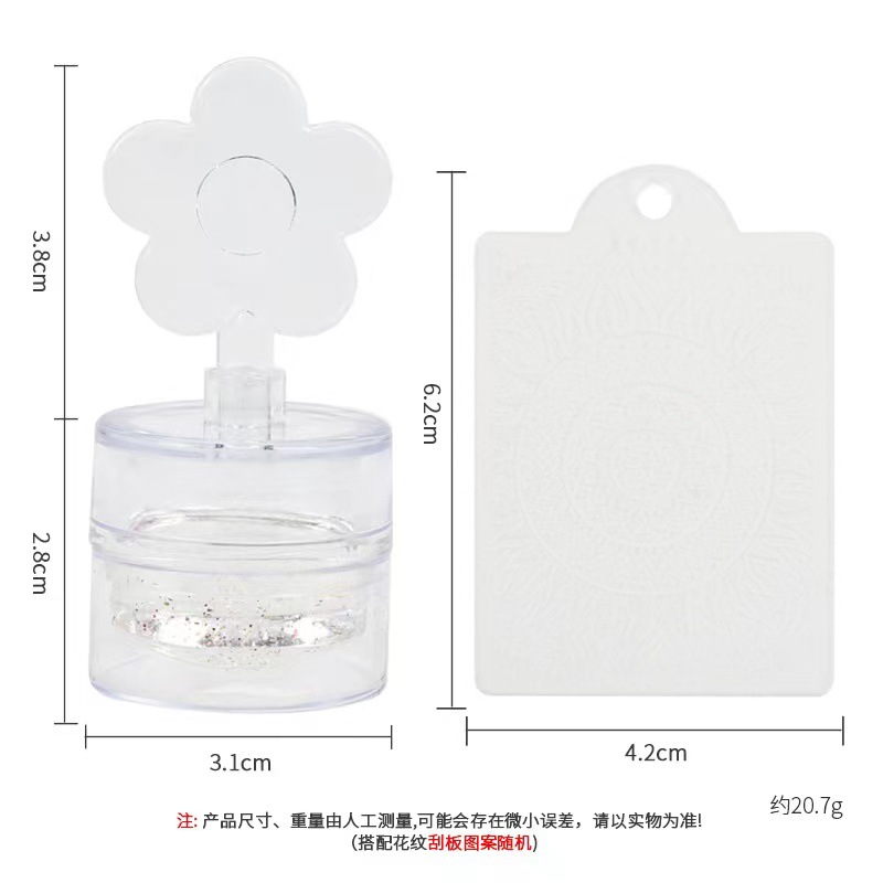 Sello de silicona de uñas transfronteriza traje sello de cristal transparente aceite de impresión sello totalmente transparente cabeza sello francés herramienta