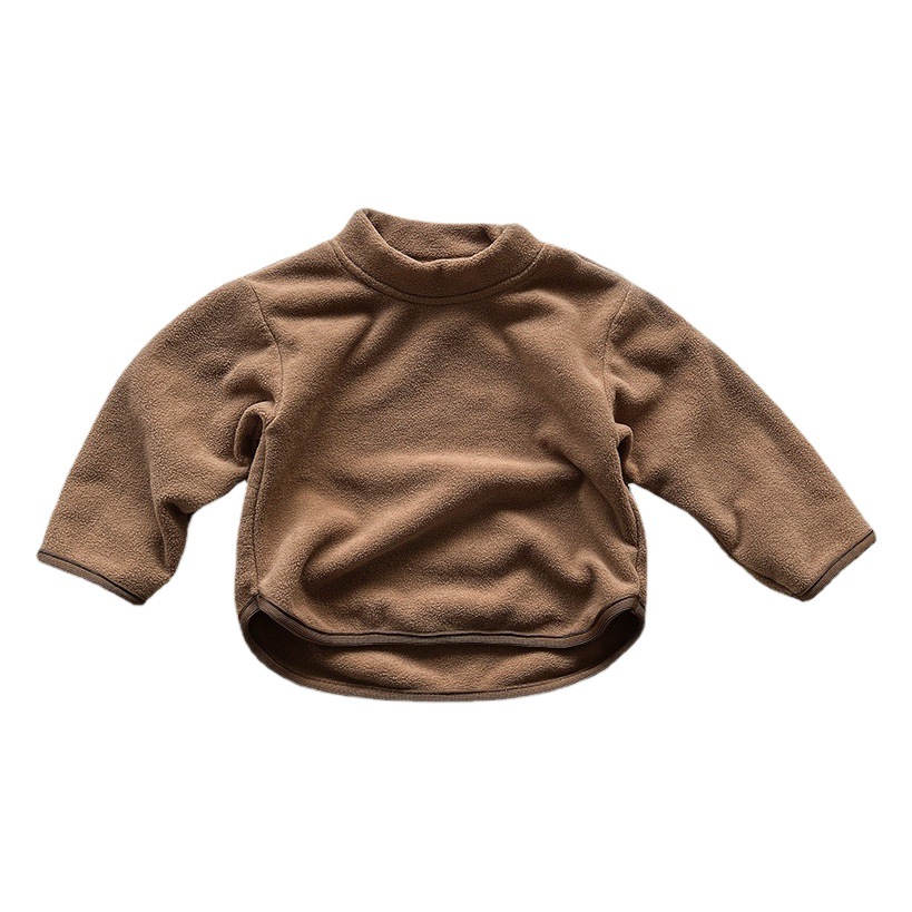 Sensación suave ~ ligero caliente que basa la camisa para niños y niñas nuevo invierno suéter estilo coreano Mori Retro Ropa de los