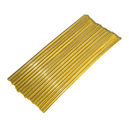 Bulk Golden Yellow High-Transparent Hot Melt Glue Sticks 7mm Decorative Metal High-Stick Hot Plastic Resin Adhesive