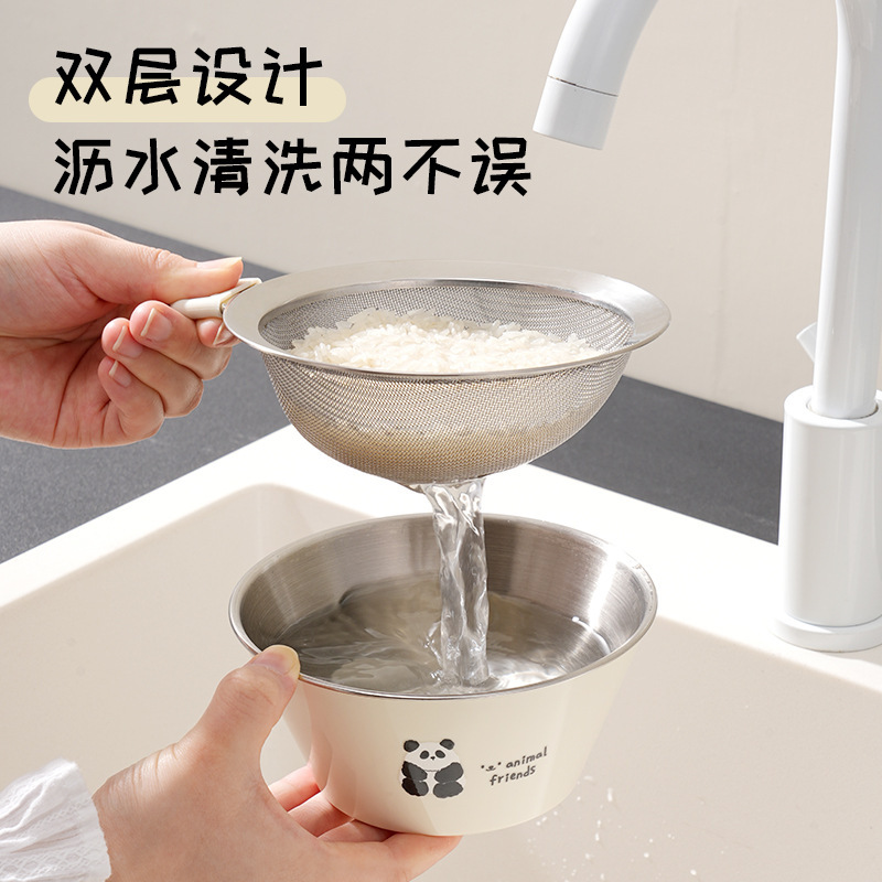304 Stainless Steel Fruit Plate with Water Filter, Cooking Bowl, Household Fruit Plate with Water Drain Bowl, Ins Cream Style Rice Washing Bowl