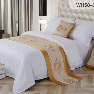 Modern simple jacquard bed flag bed end towel hotel bed end towel special towel bedding spot