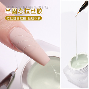 FN semi-solid drawing glue light therapy glue elastic drawing glue silk color painting glue flower drawing Nail Polish glue spider glue