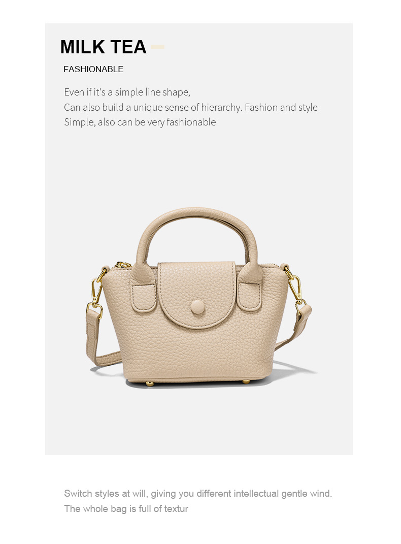 Panier à légumes de niche haut de gamme, mini sac à motif litchi, sac à bandoulière portable à la mode pour femmes, nouvelle collection 2023_voghion.com