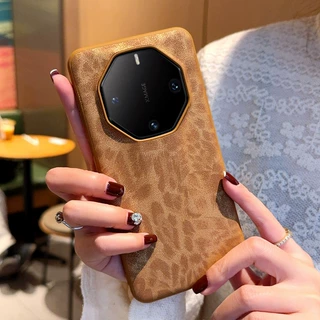 适用华为mate60rs非凡大师豹纹手机壳Mate60RS/70RS美拉德保护套