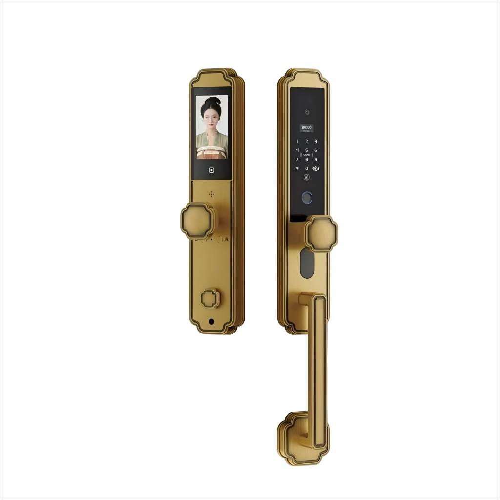中式古典全铜入户门智能门锁501-6068