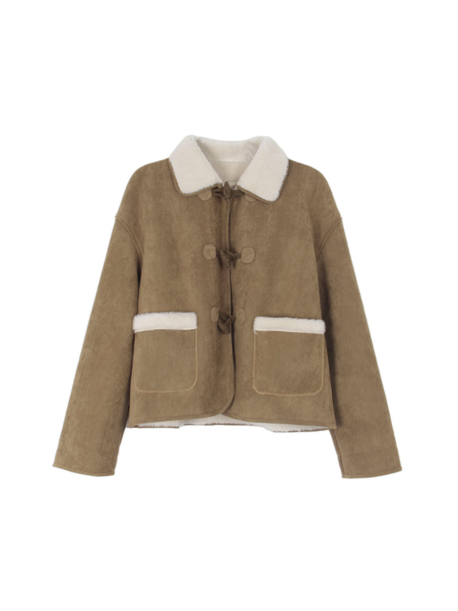 【雪国列車】歌銘復古羊の毛のコートの女性の冬の新型毛皮の一体上着N531B