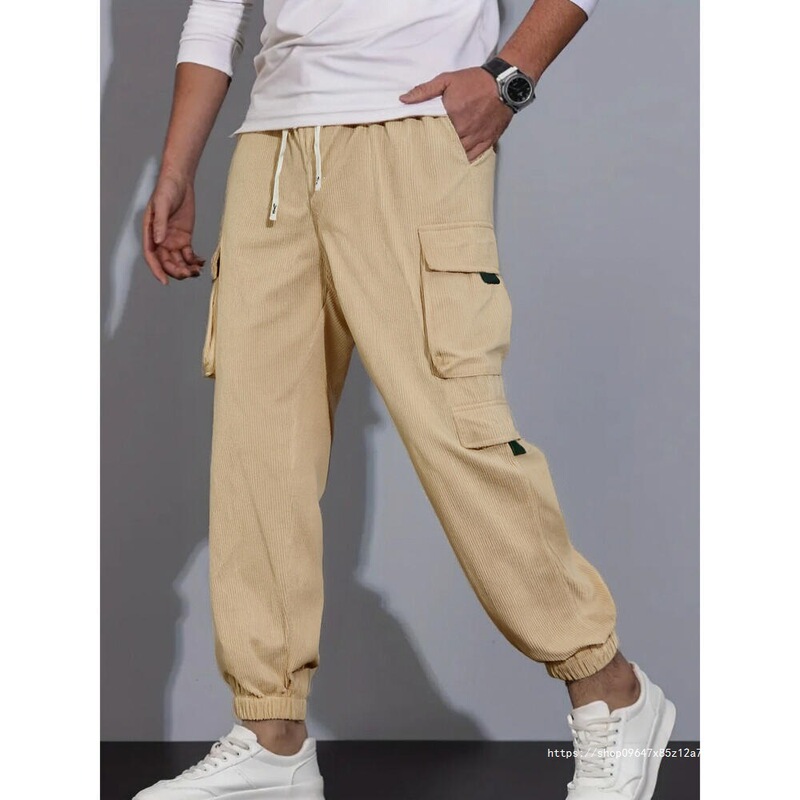 New cross-border men's workwear pants, European size corduroy, foreign trade Amazon TM Xiyin jogger pants, popular cuffed pants New cross-border men's workwear pants, European size corduroy, foreign trade Amazon TM Xiyin jogger pants, popular cuffed pants