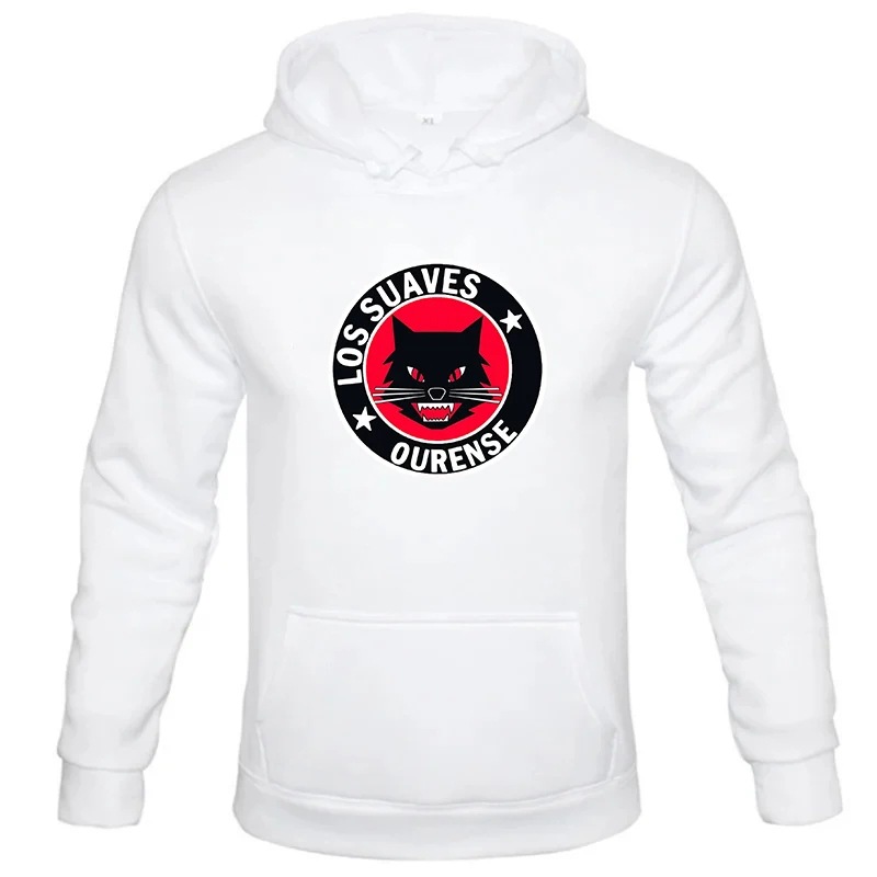 Los Suaves Ourense Samurai tela estampada hombre sudadera con capucha casual top rap primavera otoño círculo