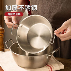 ステンレスの両耳の碗の泡の麺の碗の厚い料理の碗の軽食のサラダの碗の高い顔の値の漫画の図案の大きい頭のスプーン