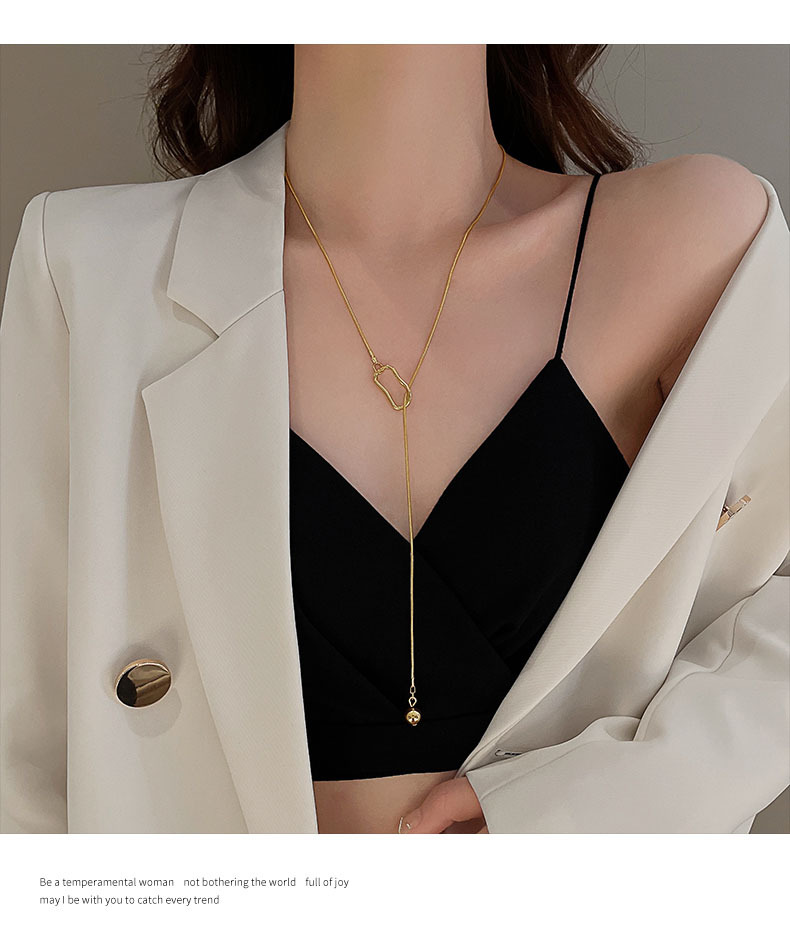 12g Weight Pendant Necklace Classification Lady Classic Style Geometric Titanium Steel Plating Pendant Necklace