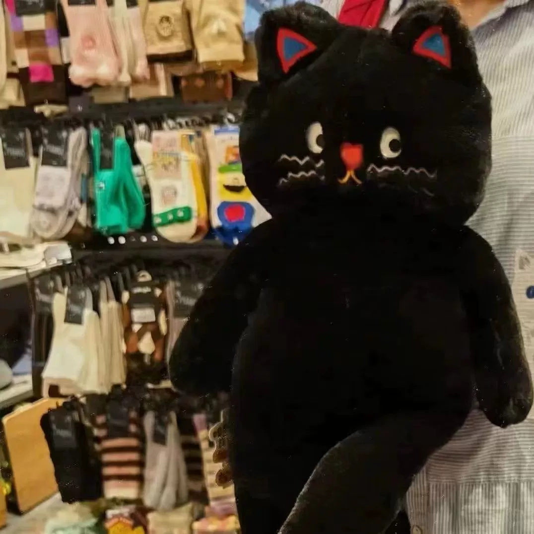 Plush Cat Pillow Doll, Soft Spot Pattern, Gift Sizes 40–120 cm