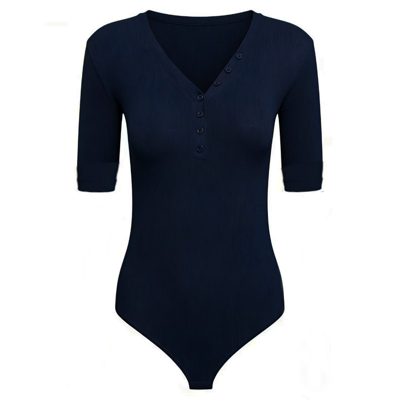 Navy blue one-piece mid-sleeves / S