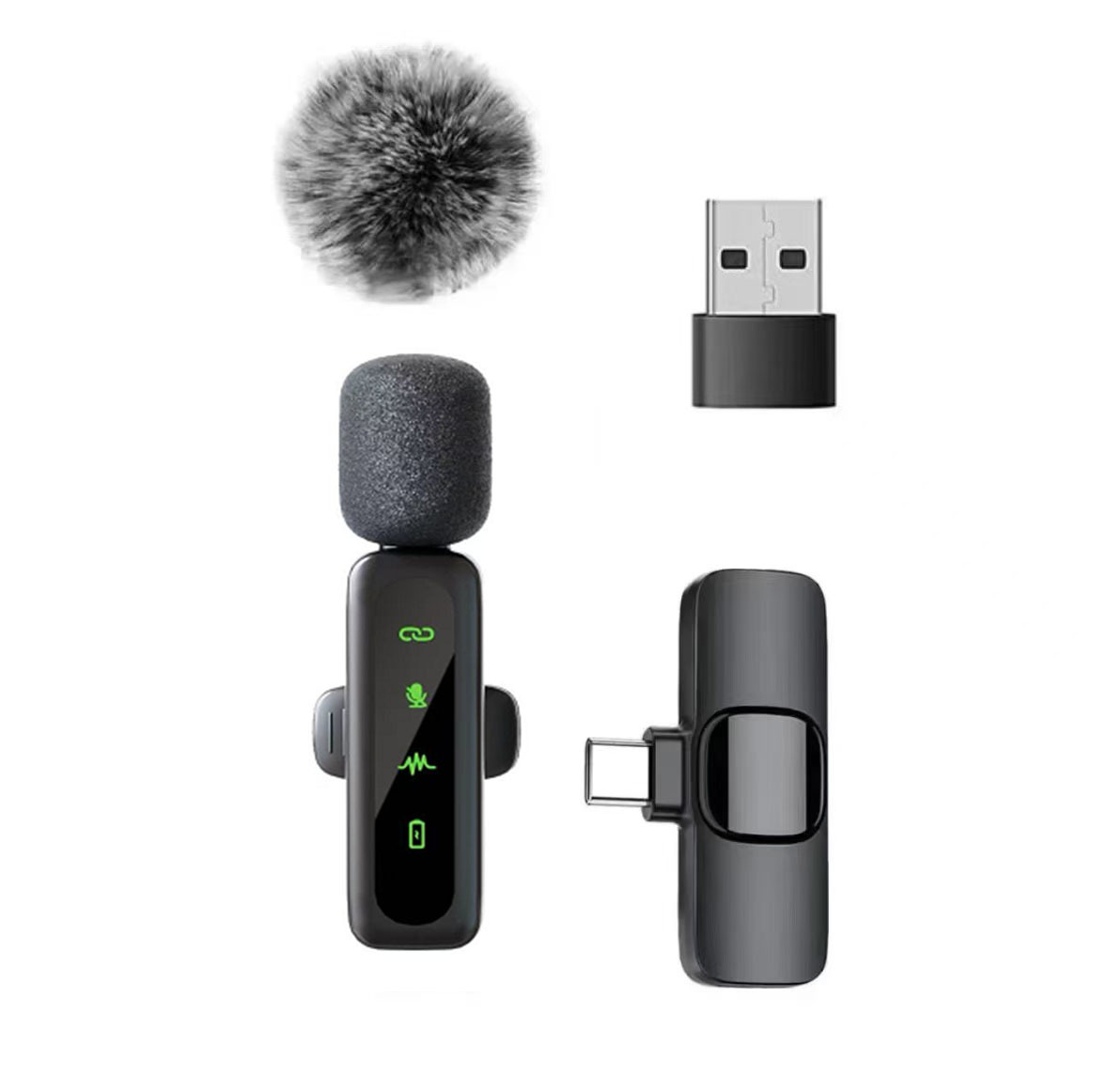 Nuevo micrófono de collar inalámbrico, micrófono L6, micrófono, uno para dos, Bluetooth inteligente, reducción de ruido, clip de collar de reverberación, micrófono