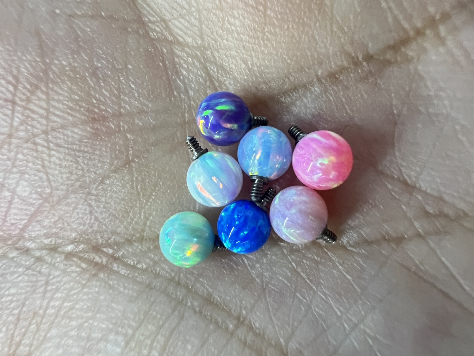 F136 Titanium Alloy Opal Ball Outer Teeth Tongue Barbell Lip Nail Tongue Nail Buried Nail Accessories detail image 10