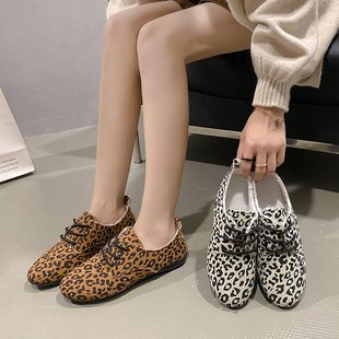 New European and American Spring and Autumn Women's Shoes Retro Lace-up Roman Shoes Low Heel Professional Single Shoes 40-43 plus size Foreign Trade Shoes