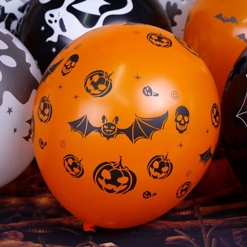 ハロウィーン風船装飾セット印刷パーティー用品コウモリハロウィーン道具鬼節ラテックスカボチャ風船|undefined