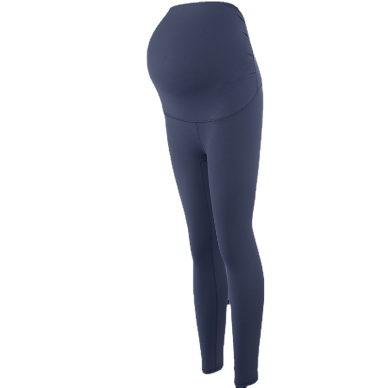 New Pregnant Yoga Pants Plus Size Nude Yoga Clothes Solid Color High Waist Legging Fitness Pants Factory Wholesale