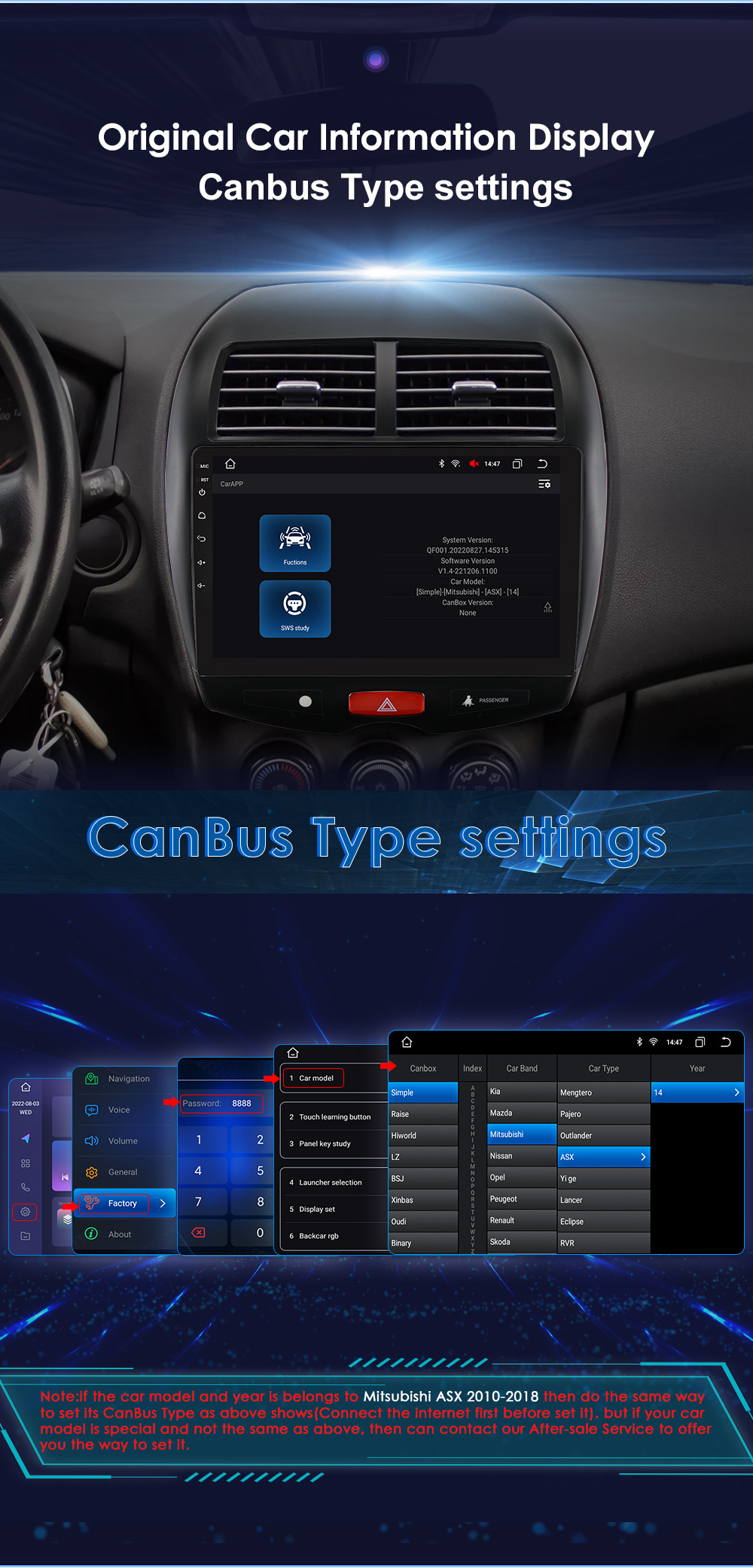 10inch Suitable for Mitsubishi Jinxuan Android Large Screen Car Mp5 Player Gps Navigation Reversing Image All-In-One Machine