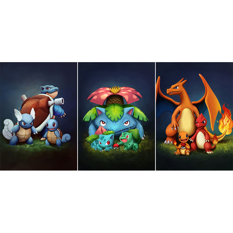 Animación 3D Pintura tridimensional Bao Ke Meng Póster Dragón que escupe fuego/Tortuga de flecha de agua/Miao Frog Semilla Pintura de rejilla Spot al por mayor