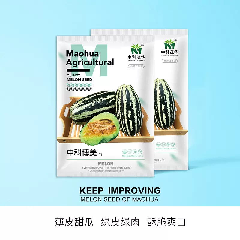 中科茂华蔬菜种子中科博美甜瓜种子花皮绿肉橘瓤博洋系列91号91号
