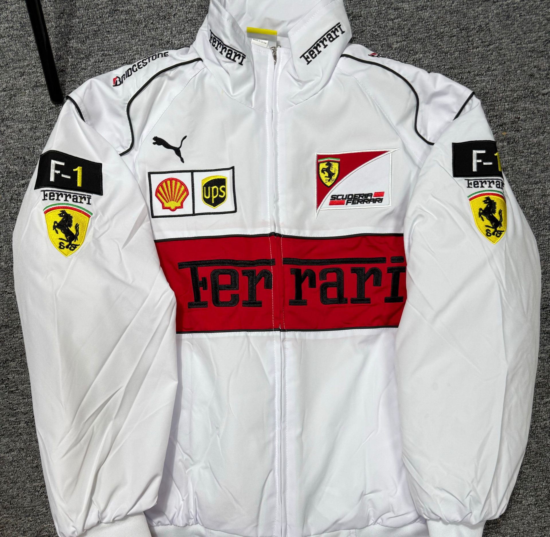 F1 bordado "delgado" nuevo traje de carreras de velocidad con traje de ciclismo de manga larga chaqueta de locomotora