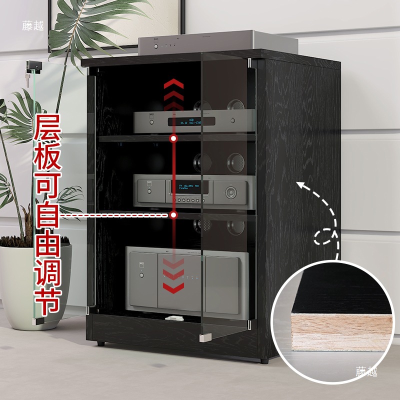 Cabinets with doors, audio-visual racks, amplifier cabinets, stands, equipment, audio amplifiers, floor-standing audio equipment