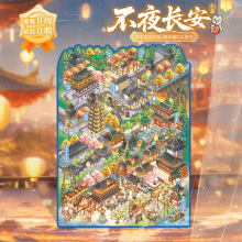 墨言语闲PET贴纸 城市篇8.0西安 微缩城市地标大造景手帐素材贴