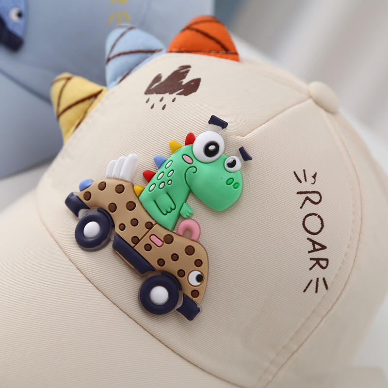 140g Weight Cotton Blend, Polyester Fabric Type Baseball Cap Hats Type 1 Piece Quantity Outdoor, Daily Occasion Dinosaur Pattern Summer, Spring Season Children Unisex Gender Cartoon Style Style Children Unisex Cartoon Style Dinosaur Baseball Cap 4