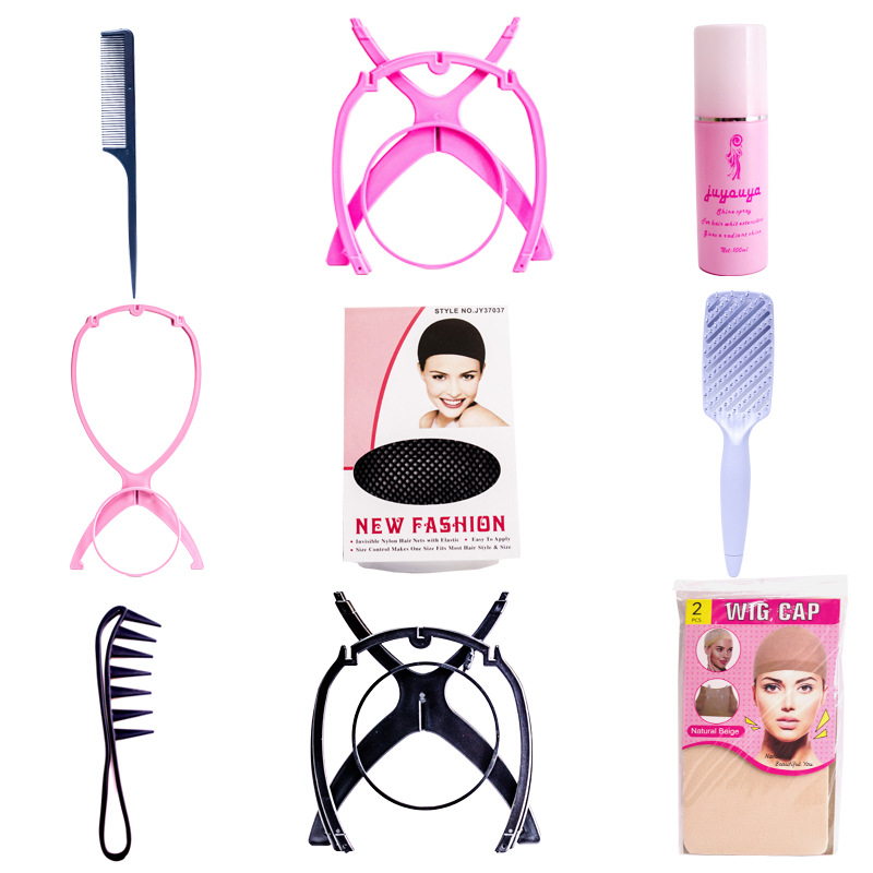 Wig care supplies Gifts Hair net bracket Fish bone comb Rib comb…