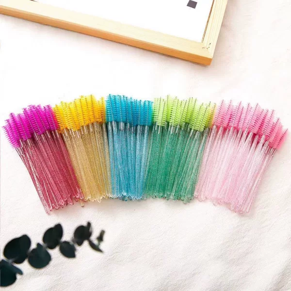 Color Crystal Mascara Brush Eyelashes Disposable Mascara Eyelash Extension Brush Makeup Tools