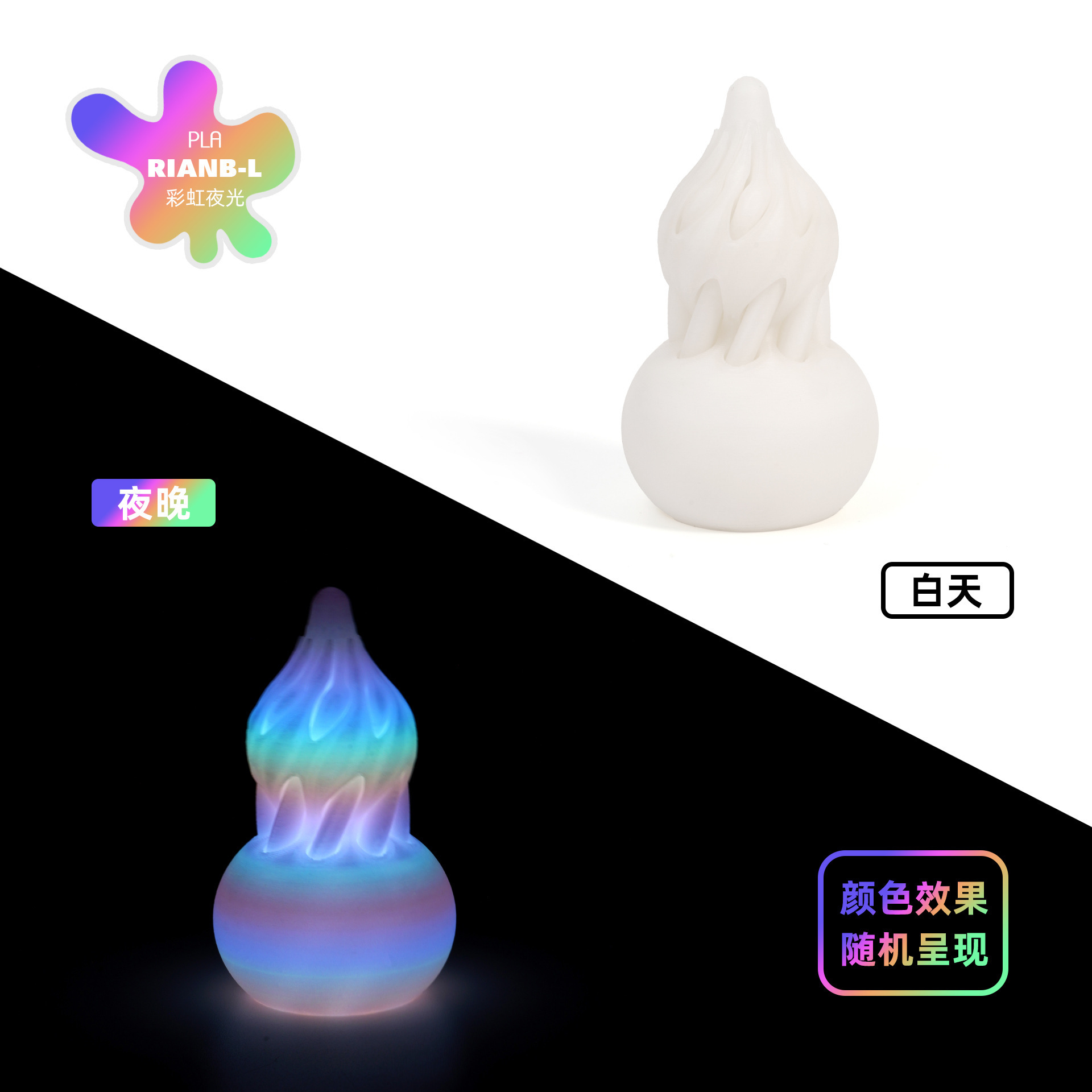 Impresión transfronteriza 3D calabaza descompresora espiral espiral descompresora artefacto regalo ornamentos de punta de dedo de dos colores vórtice juego