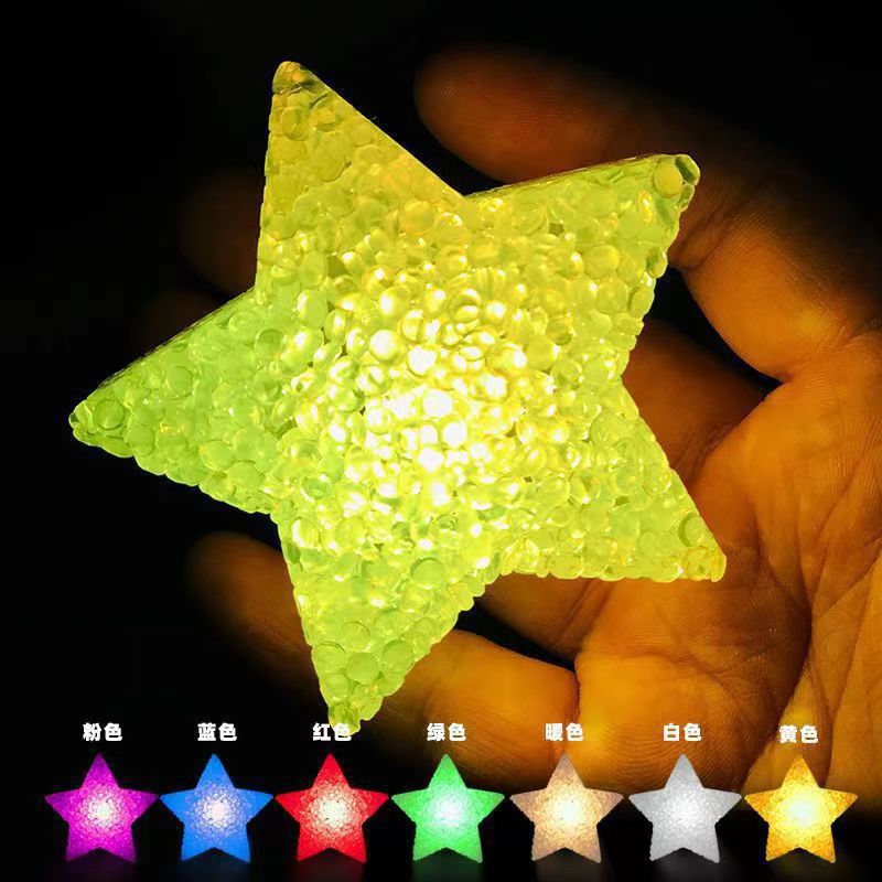 Concierto de palos fluorescentes estrella pentagonal brillante azul brillante aro de cabello flash stick props de la fiesta