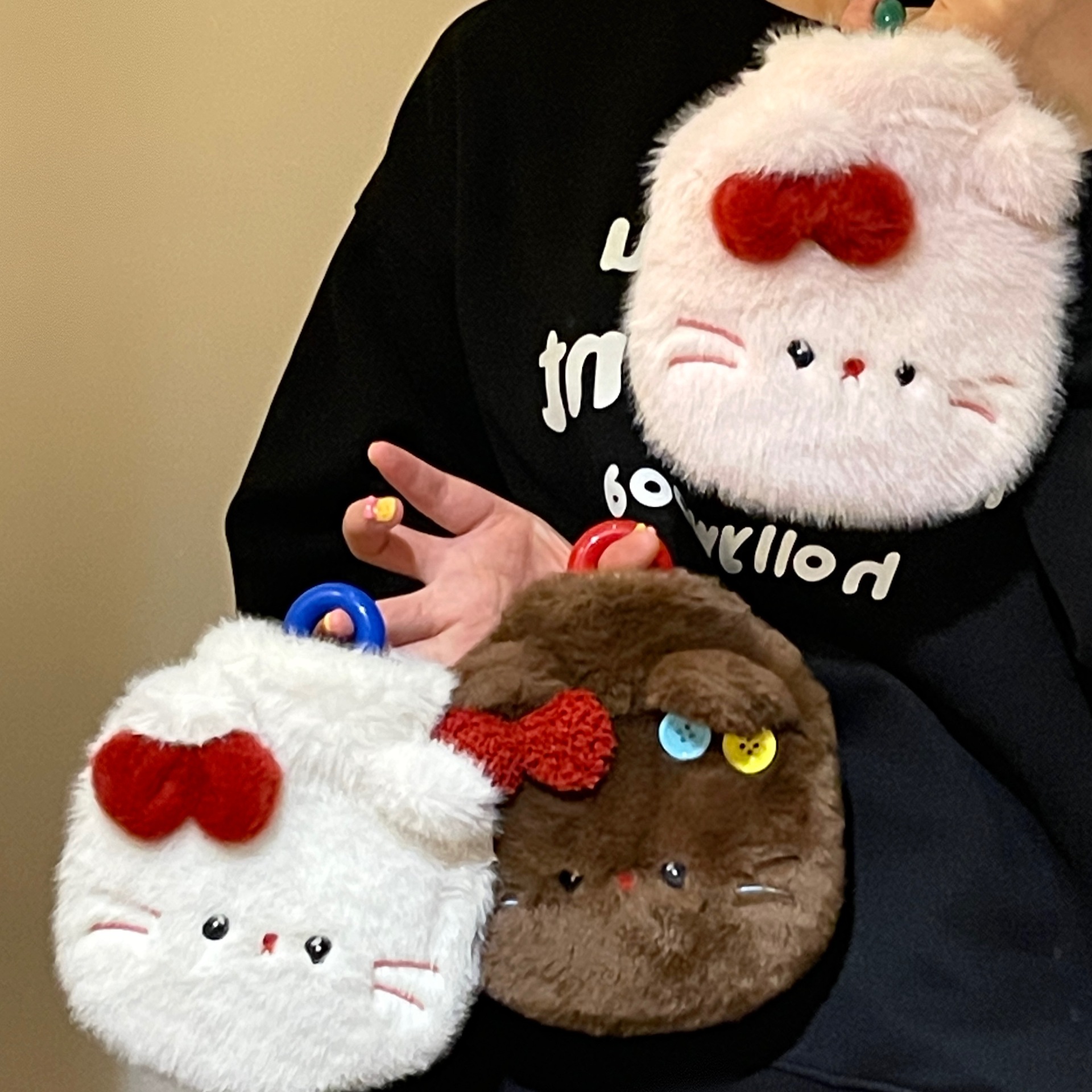 Cute gato bolsas de agua caliente inyección de agua bolsas de agua caliente de peluche agua caliente dormitorio de agua a prueba de explosiones estudiantes calentadores de manos para niñas estómago
