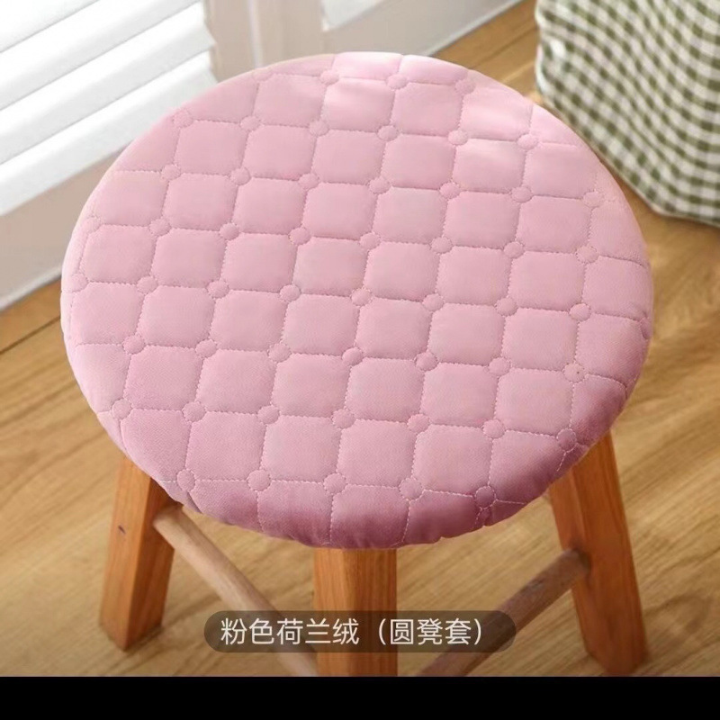 圆凳子套罩四季通用加棉圆形坐垫餐厅凳套加厚座椅套|undefined
