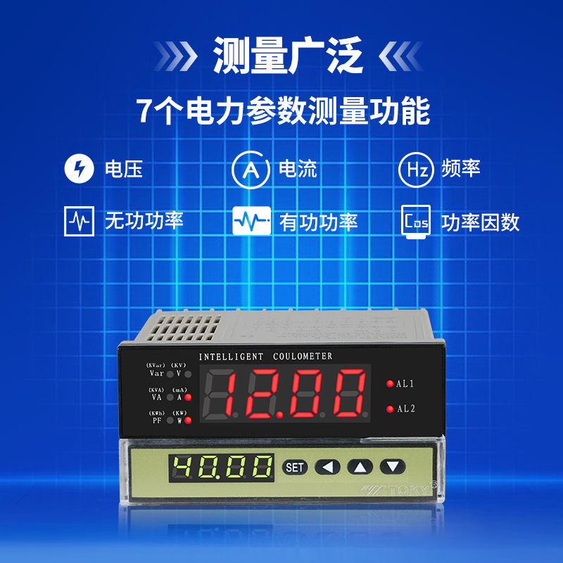 东崎DW8/9-A10B/D单相电参数测量仪表DW8/9-A18B数字电量仪TOKY