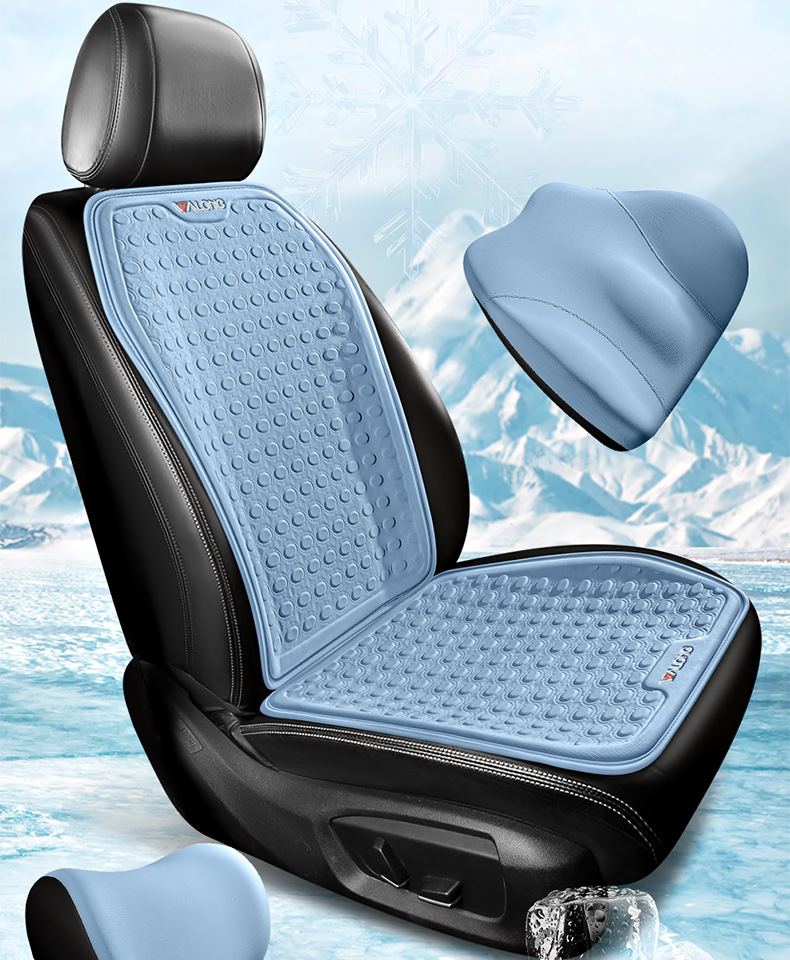 Amazon Summer Car Cooling Pad Single Piece Gel Seat Cushion Breathable Silicone Cooling Car Seat Cushion Multi-Piece Seat Cushion Cover