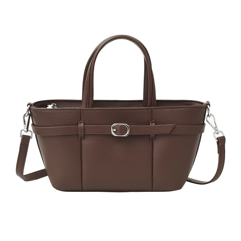 Bolso femenino 2025 nuevo patrón de lichi retro bolso de mensajero de un solo hombro para viajes diarios