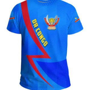 Democratic Republic of Congo Flag 3D Printed National Emblem T-Shirt Summer Casual Round Neck T-Shirt Short Sleeve Top Democratic Republic of Congo Flag 3D Printed National Emblem T-Shirt Summer Casual Round Neck T-Shirt Short Sleeve Top