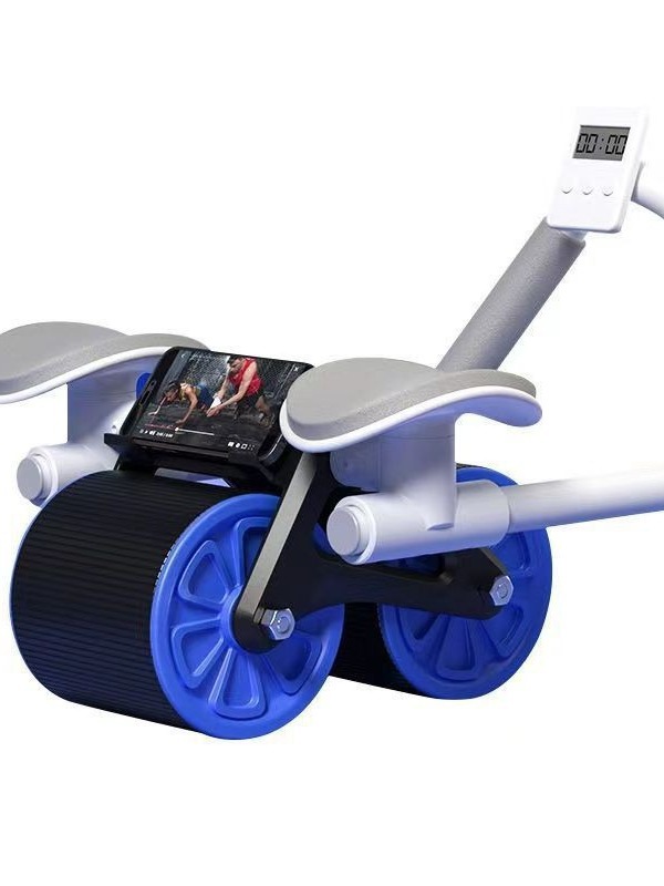 Rueda Abdominal con Soporte para Codos, Rebote Automático, Entrenador de Músculos Abdominales, Ejercicio Abdominal, Asistente para Abdominales, Equipo de Fitness para Uso Doméstico